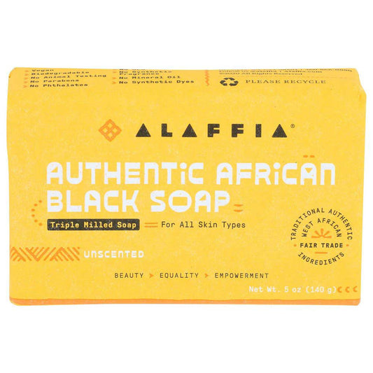Alaffia Authentic African Black Soap Bar (Unscented)