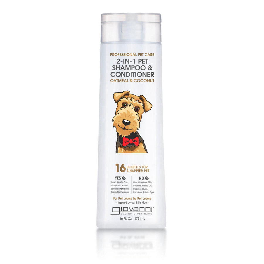 dog shampoo and conditioner with oatmeal and coconut