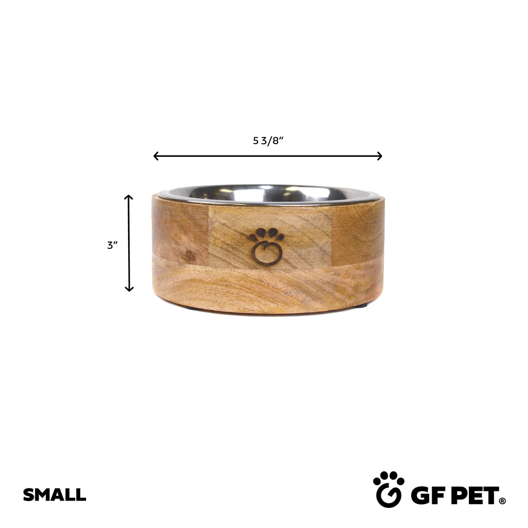 GF Pet Mango Wood Pet Bowl