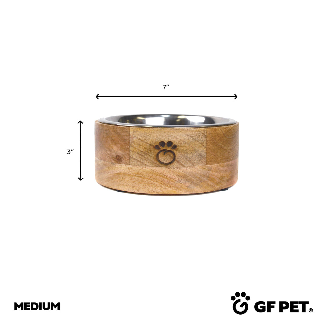 GF Pet Mango Wood Pet Bowl