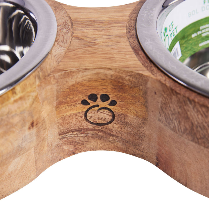 GF Pet Mango Wood Pet Feeder