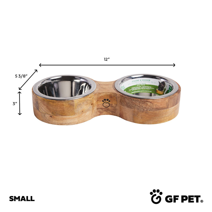 GF Pet Mango Wood Pet Feeder