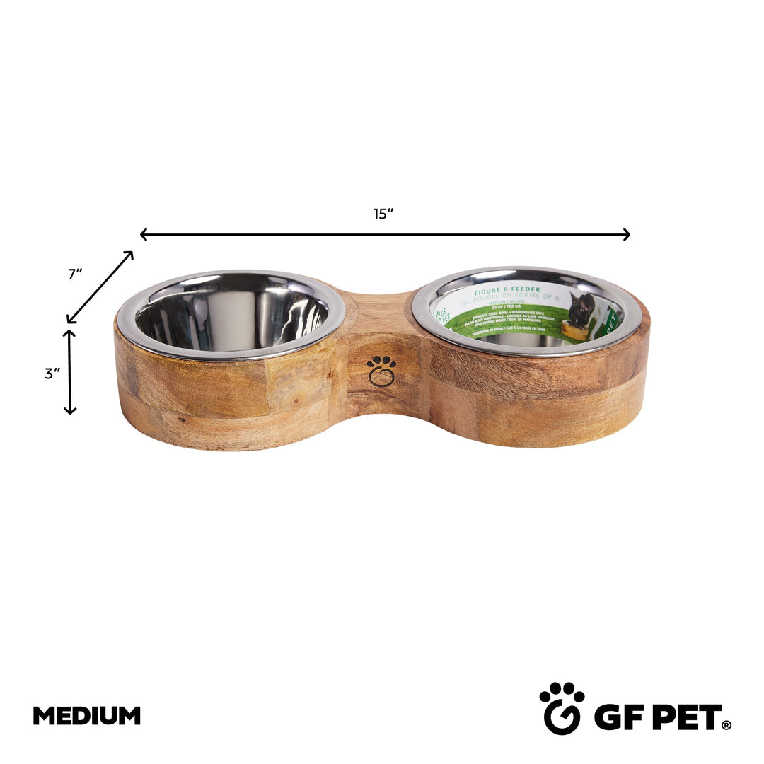 GF Pet Mango Wood Pet Feeder