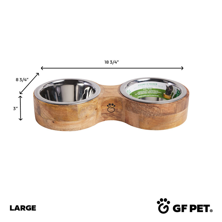 GF Pet Mango Wood Pet Feeder