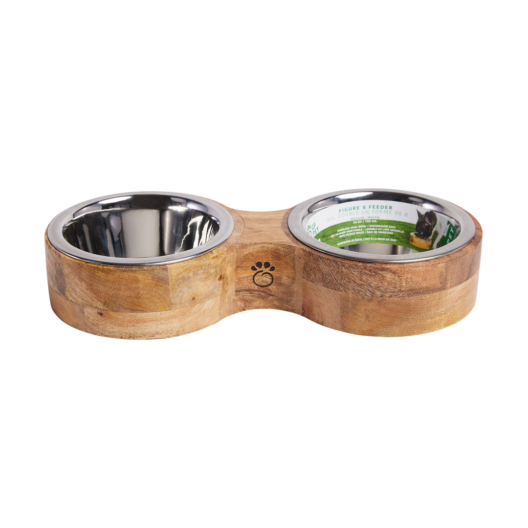 GF Pet Mango Wood Pet Feeder